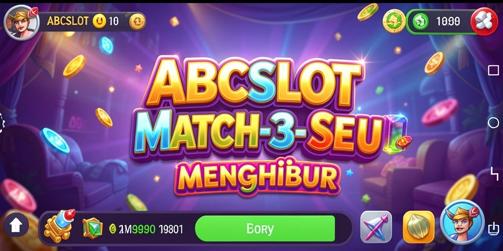 Tampilan gameplay menarik dari ABCSLOT dengan banyak tantangan Match-3.
