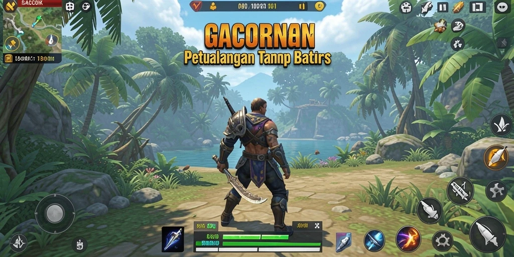 Tampilan menarik dari gameplay GACORX yang menampilkan lingkungan Open World.