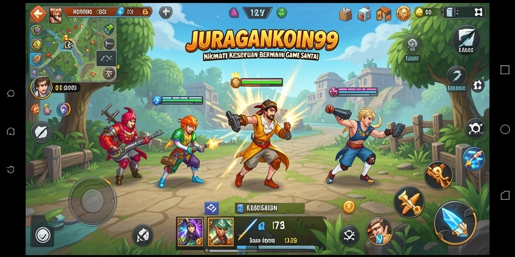 Tangkapan layar utama JURAGANKOIN99 yang memperlihatkan gameplay yang seru.