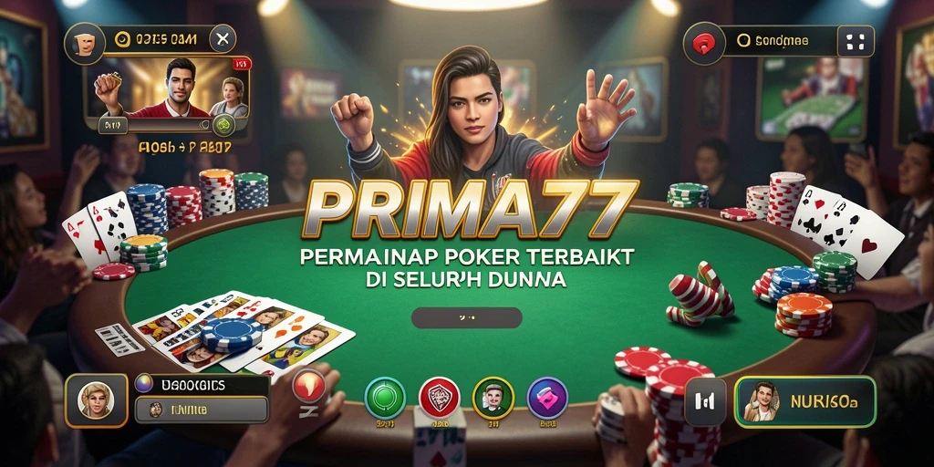 Tampilan menarik dari gameplay Poker di PRIMA77