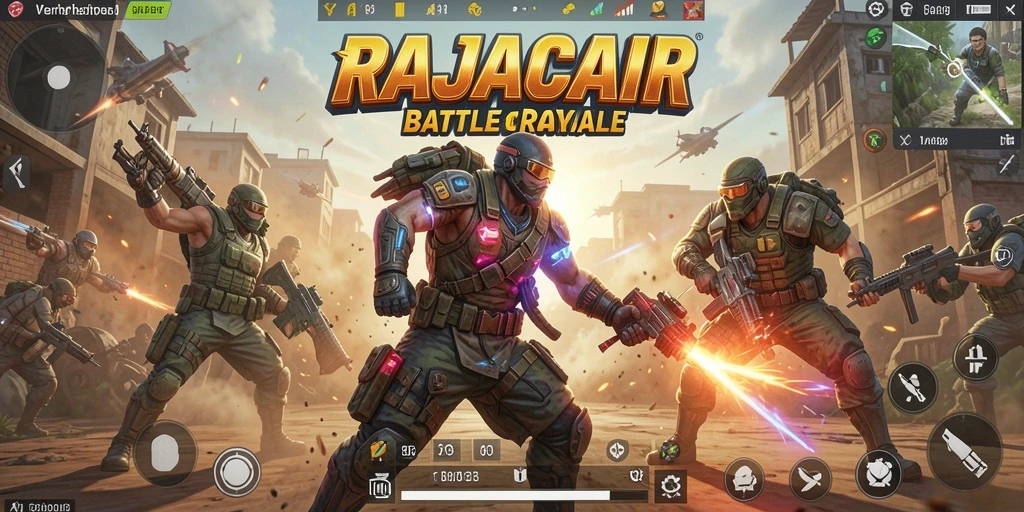 Gameplay menegangkan dalam pertempuran RAJACAIR di medan perang.