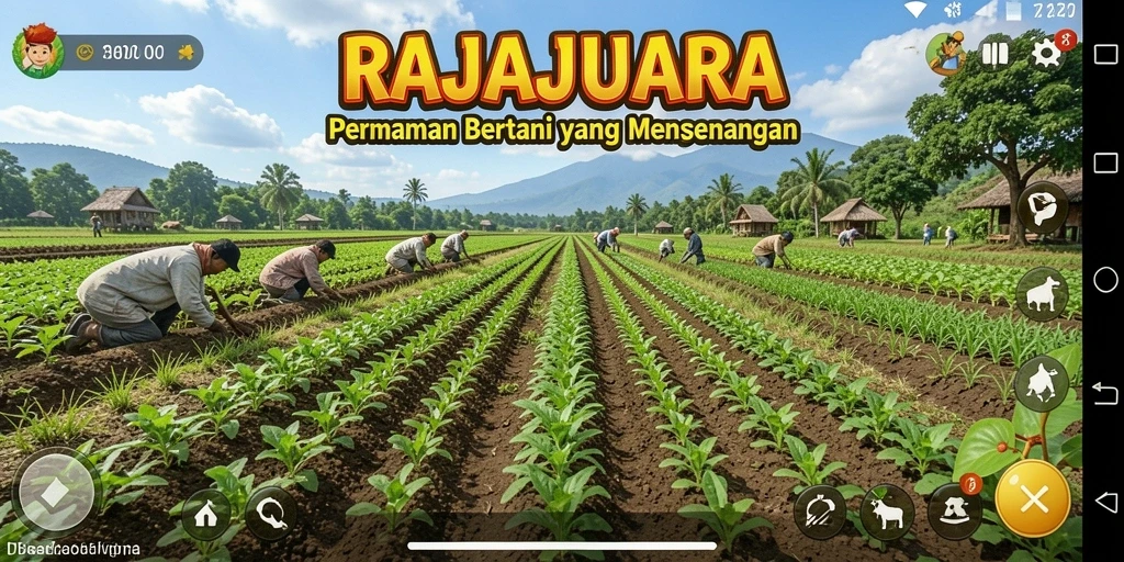 Gameplay seru dan interaktif dalam RAJAJUARA, pengalaman bertani yang menarik.